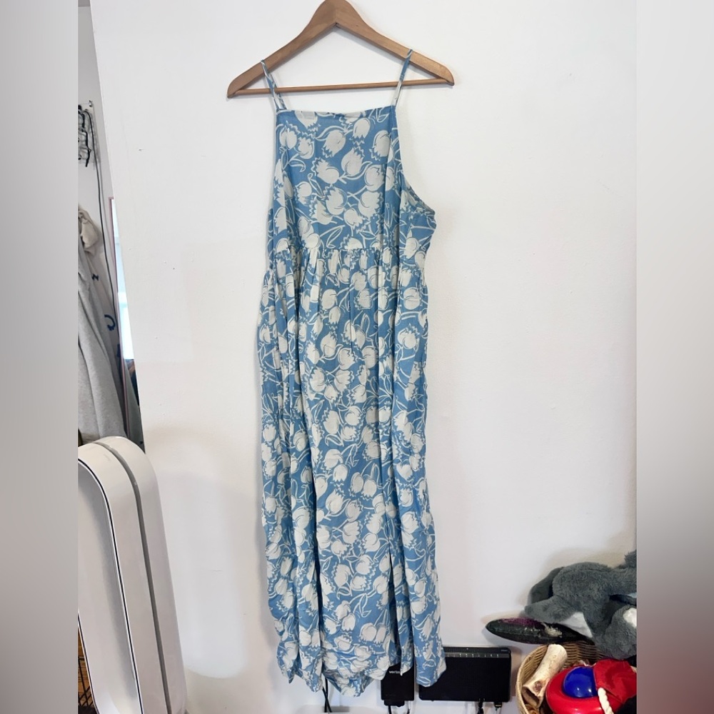 Ilana Kohn Blue and White Floral Maxi Dress